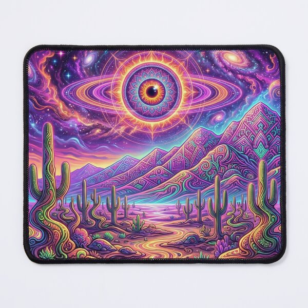 Item preview, Psychedelic Cosmic Eye Desert Landscape designed and sold by ArtisticlyVibes.