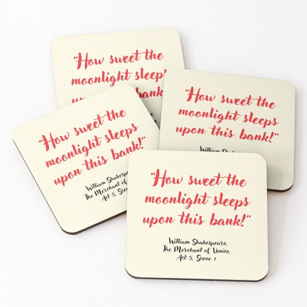Item preview, Peachy Shakespeare Quote from The Merchant of Venice designed and sold by CharlottePlaceArt.
