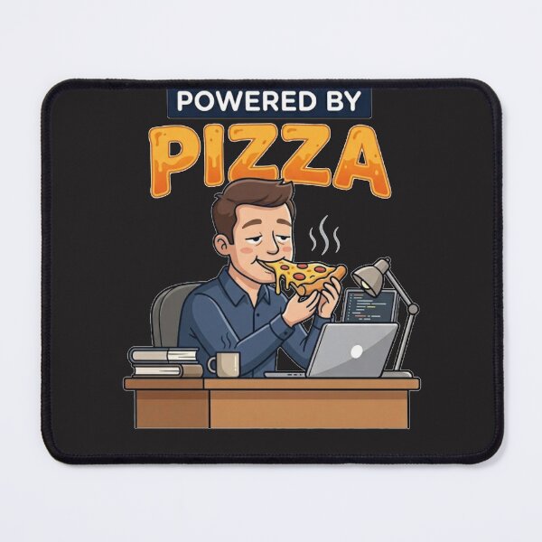 Item preview, Powered by Pizza - Funny Programmer & Gamer at Work designed and sold by JVDesignsShop.