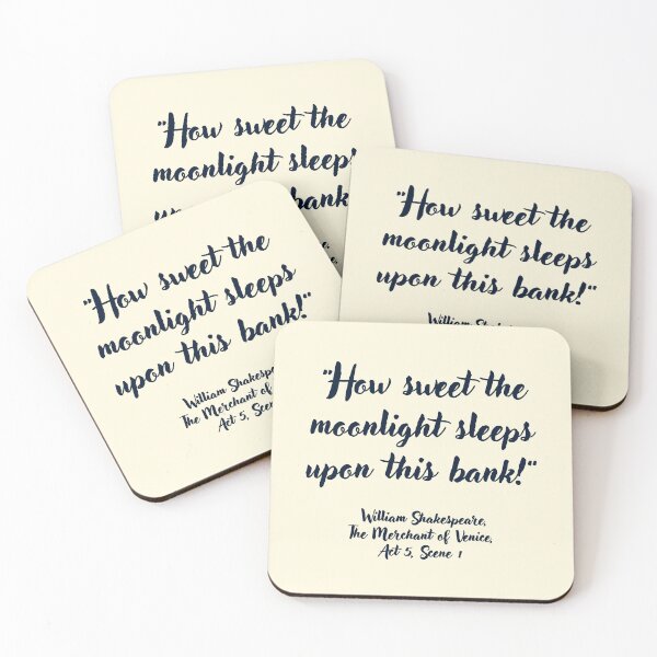 Item preview, Peachy Shakespeare Quote from The Merchant of Venice designed and sold by CharlottePlaceArt.