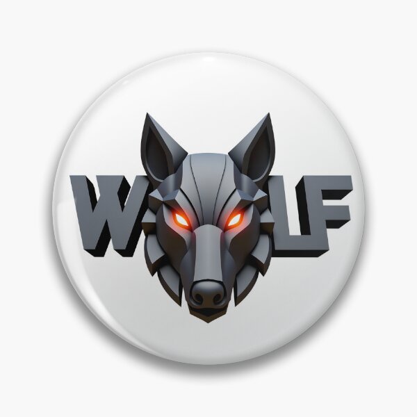 Item preview, Futuristic Wolf Logo with Glowing Eyes designed and sold by StormVape.