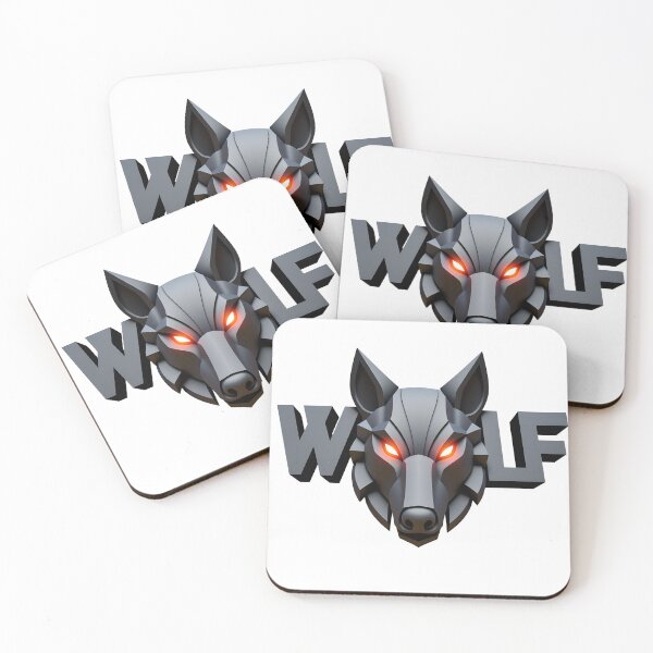 Item preview, Futuristic Wolf Logo with Glowing Eyes designed and sold by StormVape.