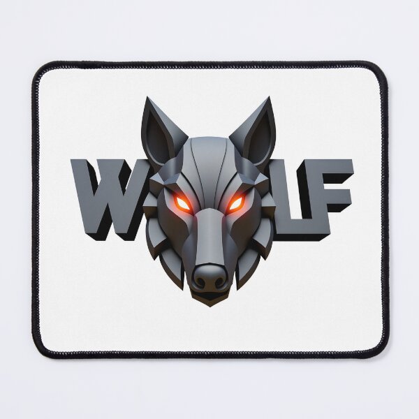 Item preview, Futuristic Wolf Logo with Glowing Eyes designed and sold by StormVape.