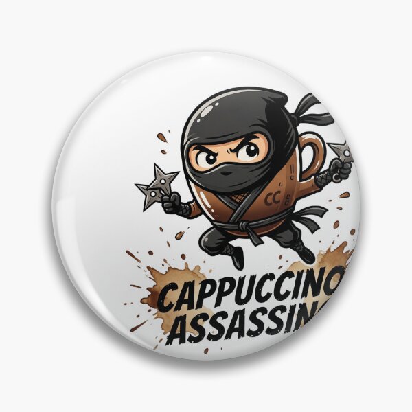 Item preview, Cappuccino Assassino Ninja Cartoon | Italian Brainrot Meme designed and sold by BinAlgoPix.