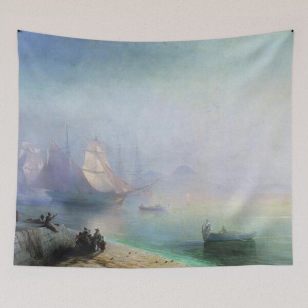 Item preview, The Bay of Naples on misty morning designed and sold by SharonTheFirst.