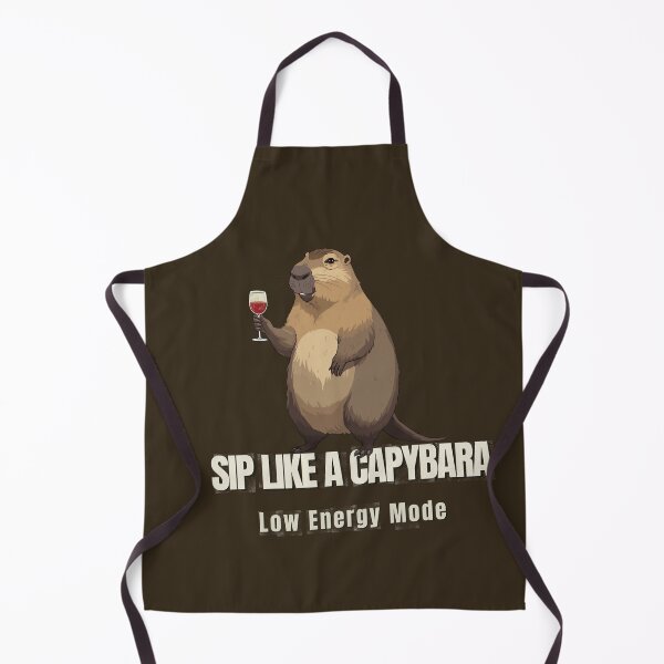 Item preview, Capybara Wine Lover Shirt – Sip Like a Capybara Low Energy Mode Funny Relaxed Animal Drinking Meme Tee designed and sold by HOUSE OF TIST.