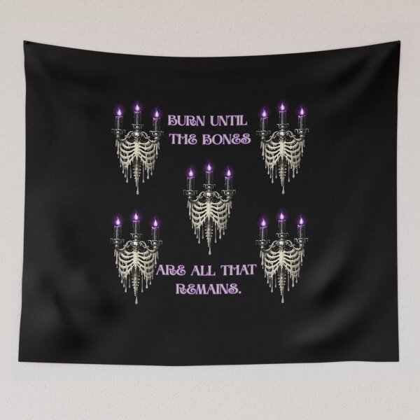 Item preview, The Eternal Pyre | Gothic Ribcage Candelabra & Dark Poetry Art designed and sold by Studio77-Gothic.