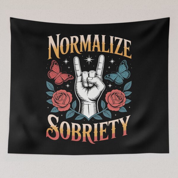 Item preview, Funny Normalize Sobriety Cute Skeleton Hand Recovery designed and sold by bloodhumph.