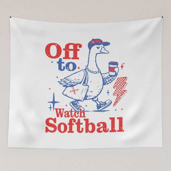 Item preview, Funny goose design ready for softball game day. Perfect for softball fans, players, and families who love cheering from the stands. Great for games, tournaments, or as a fun gift. designed and sold by kiralynstration.