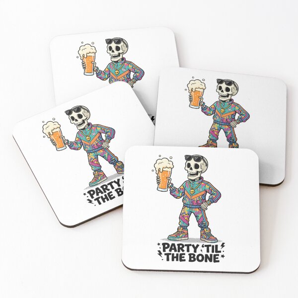 Item preview, Skeleton Party Beer Tracksuit Retro Streetwear Cartoon Design designed and sold by seven things shop.