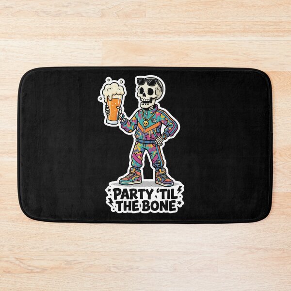 Item preview, Skeleton Party Beer Tracksuit Retro Streetwear Cartoon Design designed and sold by seven things shop.