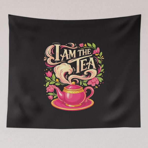 Item preview, I Am The Tea Funny Floral Teapot Aesthetic Tea Lover Design designed and sold by kiralynstration.