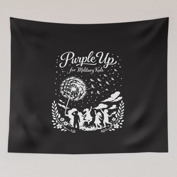 Item preview, Purple Up Military Kids Dandelion Military Child Month Design designed and sold by kiralynstration.