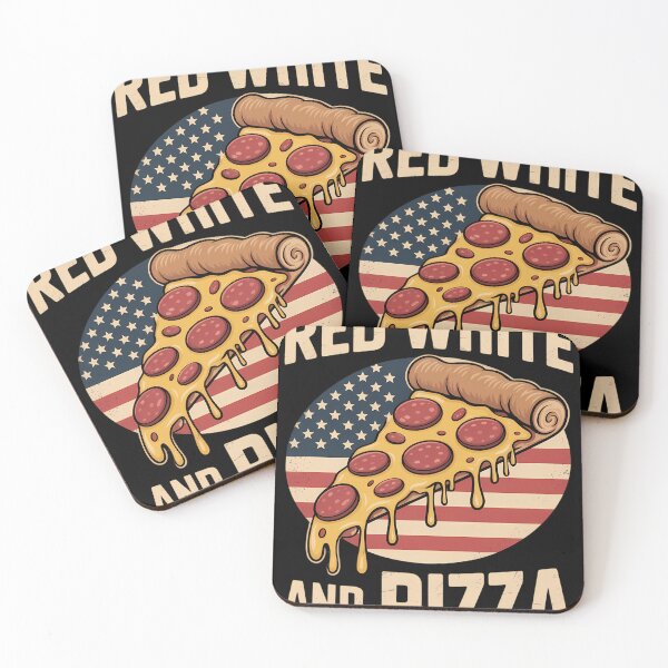 Item preview, Red White & Pizza Slice American Flag Patriotic 4th Of July designed and sold by bloodhumph.