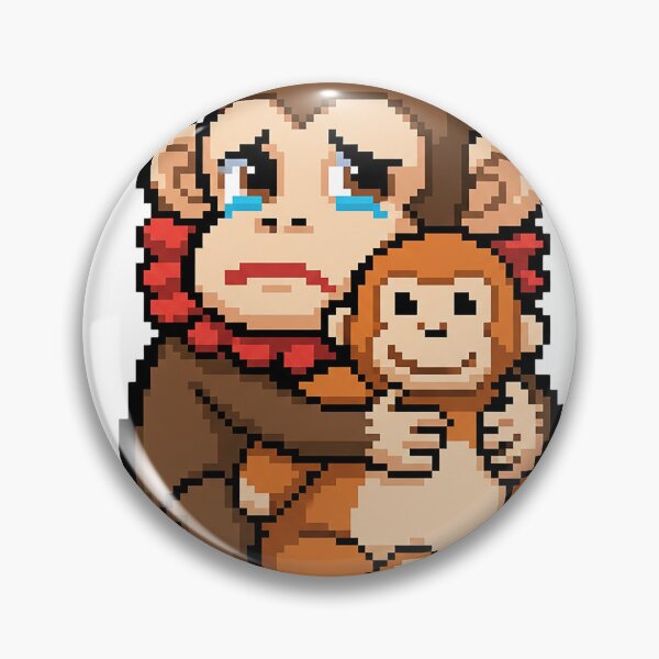 Item preview, Punch Sad Pixel Monkey Hugging Toy designed and sold by LessSugar.