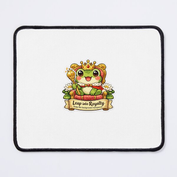 Item preview, Leap into Royalty – Kawaii Frog Prince on Lily Pad Throne | Cute Crowned Frog Design designed and sold by SparkVault.