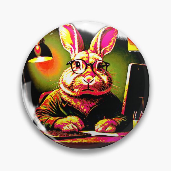 Item preview, Geek Bunny, a funny computer gift, for the geek and computer lover designed and sold by PiperParrot.