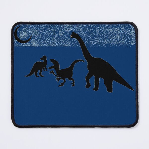 Item preview, Prehistoric Night" - Dinosaurs Under The Crescent Moon Silhouette Art designed and sold by Yasmine Mohammed.