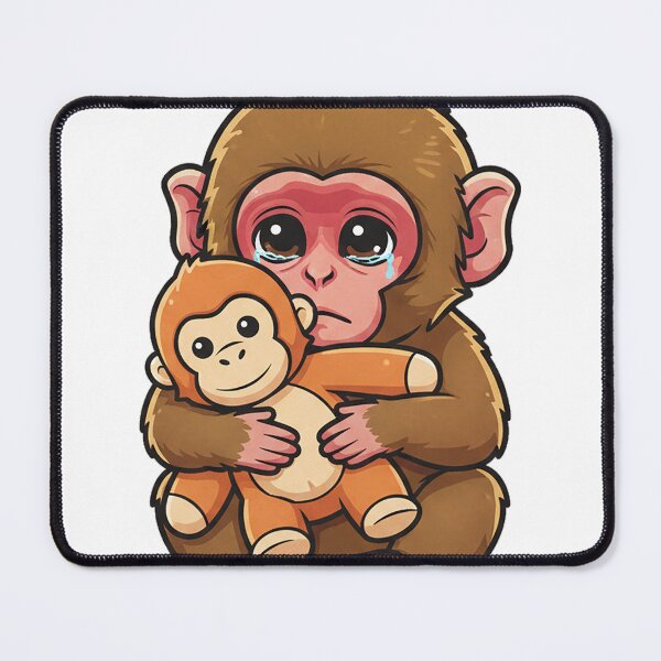 Item preview, Punch Sad Baby Monkey Hugging A Toy designed and sold by LessSugar.