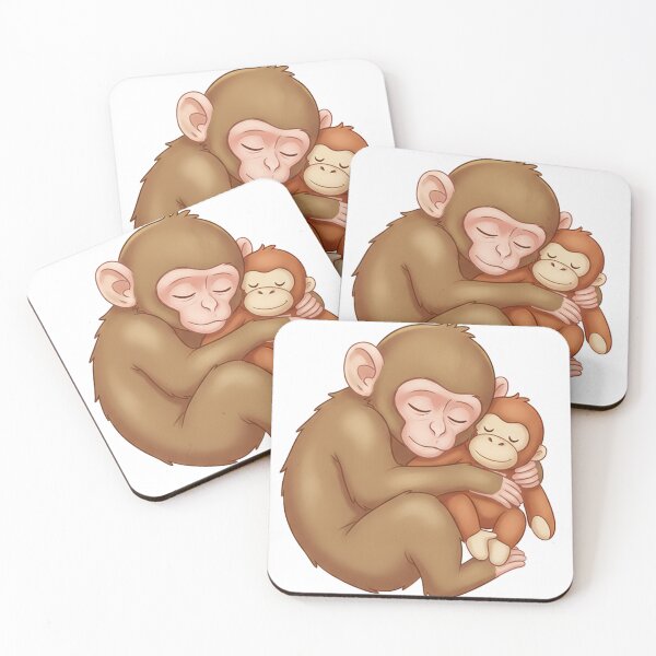 Item preview, Punch Sweet Monkey Hugs and Cuddles designed and sold by LessSugar.