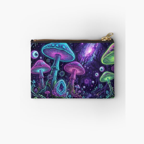 Item preview, Psychedelic Neon Mushroom Forest - Trippy Cosmic Galaxy Art designed and sold by ArtisticlyVibes.