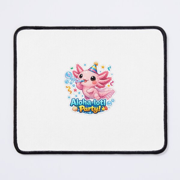 Item preview, Aloha-lotl Party – Cute Axolotl Birthday Sticker | Kawaii Underwater Celebration Art designed and sold by SparkVault.