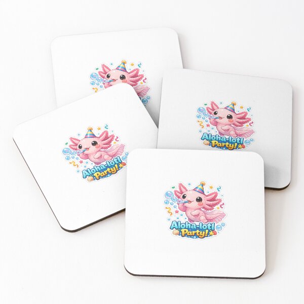 Item preview, Aloha-lotl Party – Cute Axolotl Birthday Sticker | Kawaii Underwater Celebration Art designed and sold by SparkVault.