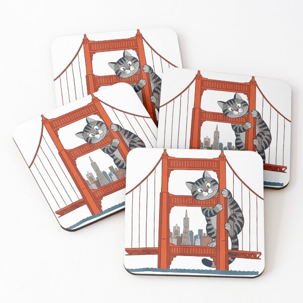 Item preview, Funny Ryan Gosling Cat San Francisco Golden Gate Bridge designed and sold by colornatics.