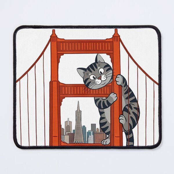 Item preview, Funny Ryan Gosling Cat San Francisco Golden Gate Bridge designed and sold by colornatics.