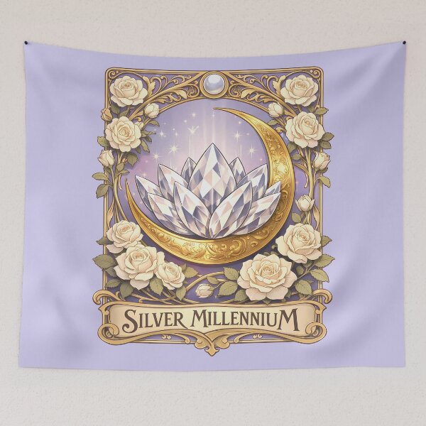 Item preview, Celestial Art Nouveau Crystal Moon designed and sold by agearb.