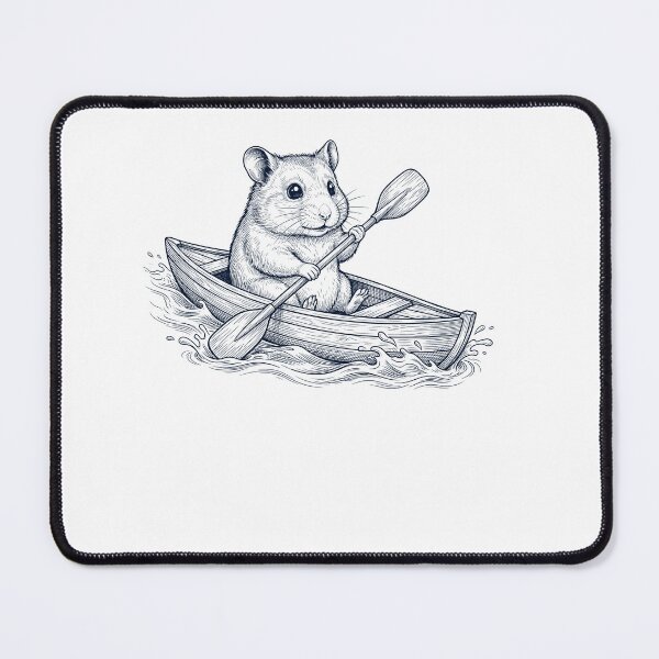 Item preview, Vintage Hamster Kayaking Water Sports Animal Lover designed and sold by DoodleTortle.