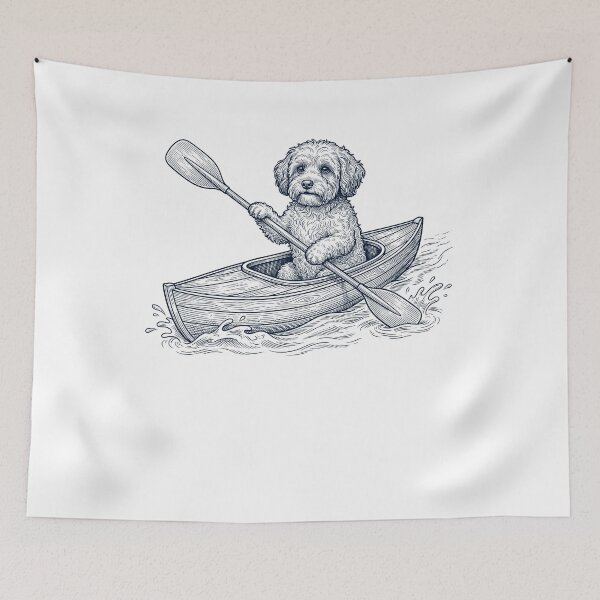 Item preview, Vintage Havanese Kayaking Water Sports Dog Lover designed and sold by DoodleTortle.