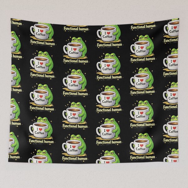 Item preview, Functional Human Funny Frog Coffee designed and sold by MonkiFlipp.