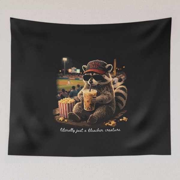 Item preview, Bleacher Creature Raccoon Funny Baseball Mama Game Day Design designed and sold by kiralynstration.