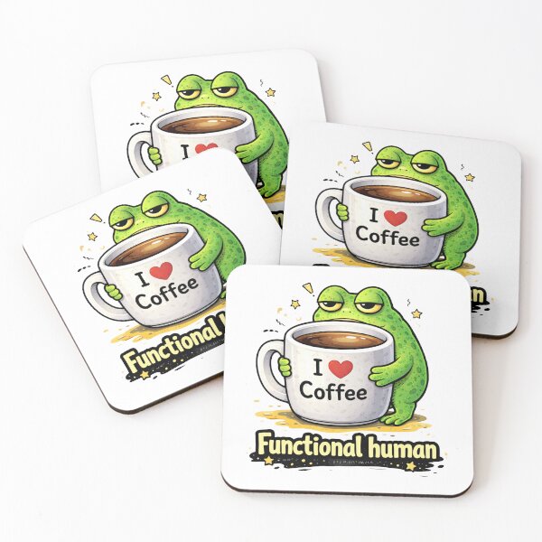 Item preview, Functional Human Funny Frog Coffee designed and sold by MonkiFlipp.