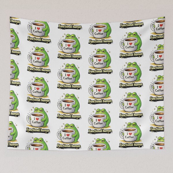 Item preview, Functional Human Funny Frog Coffee designed and sold by MonkiFlipp.