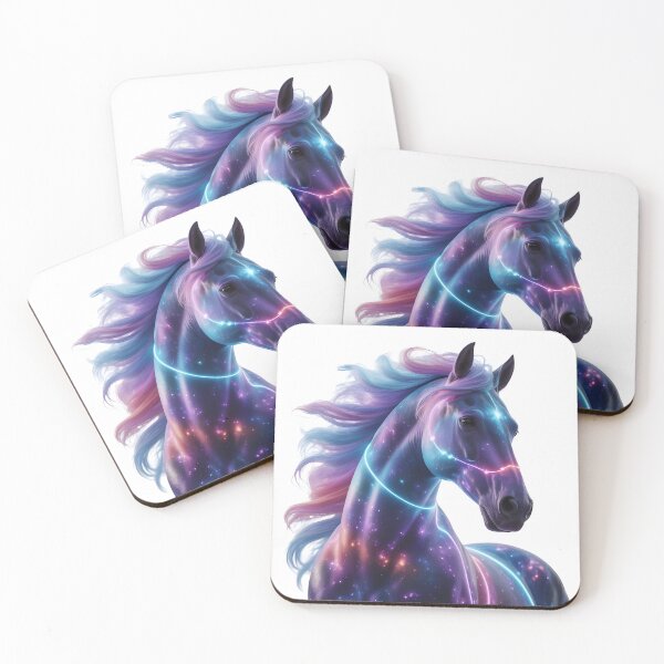 Item preview, Cosmic Galaxy Horse Neon Animal Art – Fantasy Glowing Horse Design designed and sold by RBToper.