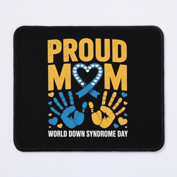 Item preview, Proud mom world down syndrome awareness day ribbon designed and sold by RonnasJackson.