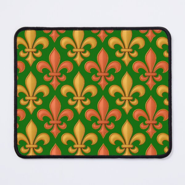 Item preview, Green Orange Yellow Fleur-de-lis Design designed and sold by PatternTitan.