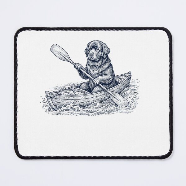 Item preview, Vintage Newfoundland Kayaking Water Sports Dog Lover designed and sold by DoodleTortle.