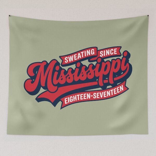 Item preview, Vintage Mississippi Retro Script Sweating Since 1817 Humidity Humor designed and sold by Cozy-Old-Pub.