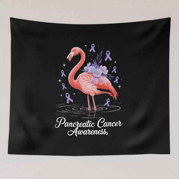 Item preview, Pink Flamingo & Purple Ribbon Pancreatic Cancer Awareness designed and sold by VENOM0RIOT.