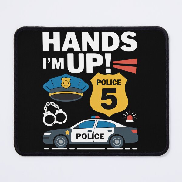 Item preview, Party Birthday Police Birthday Hands Up I’m Five Years Old designed and sold by RonnasJackson.