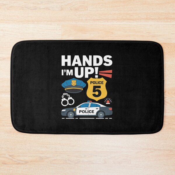 Item preview, Party Birthday Police Birthday Hands Up I’m Five Years Old designed and sold by RonnasJackson.