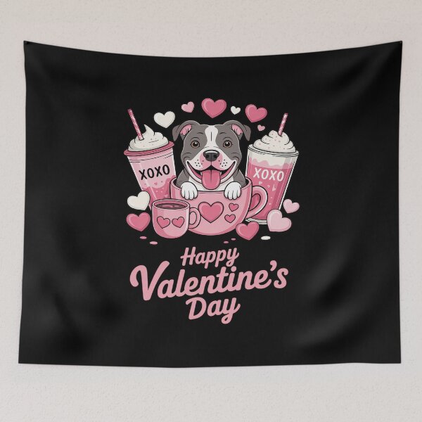 Item preview, Pit Bull Dog Coffee Dog Mom Happy Valentine's Day designed and sold by RonnasJackson.