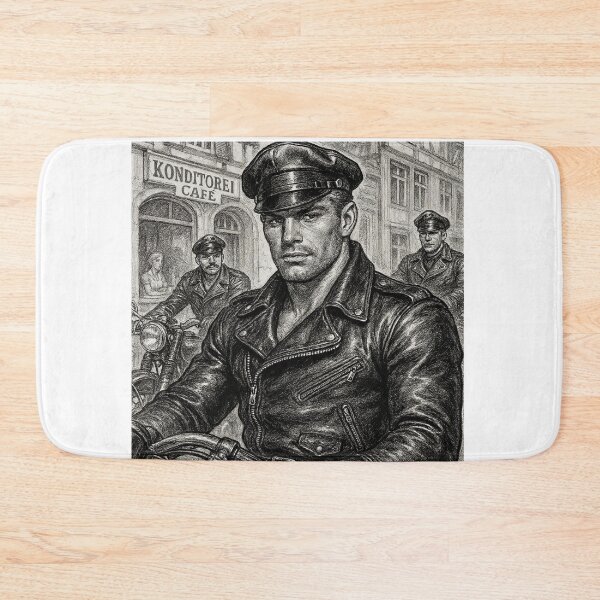 Item preview, Vintage Berlin Leather Bikers German Gay Pride Defiant Currency Tom of Finland Tribute Gay Pride Graphic Design designed and sold by ItsAKinkThing.