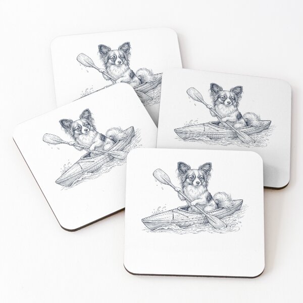 Item preview, Vintage Papillon Kayaking Water Sports Dog Lover designed and sold by DoodleTortle.