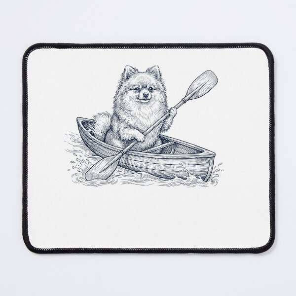 Item preview, Vintage Pomeranian Kayaking Water Sports Dog Lover designed and sold by DoodleTortle.
