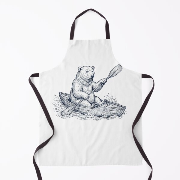 Item preview, Vintage Polar Bear Kayaking Water Sports Animal Lover designed and sold by DoodleTortle.