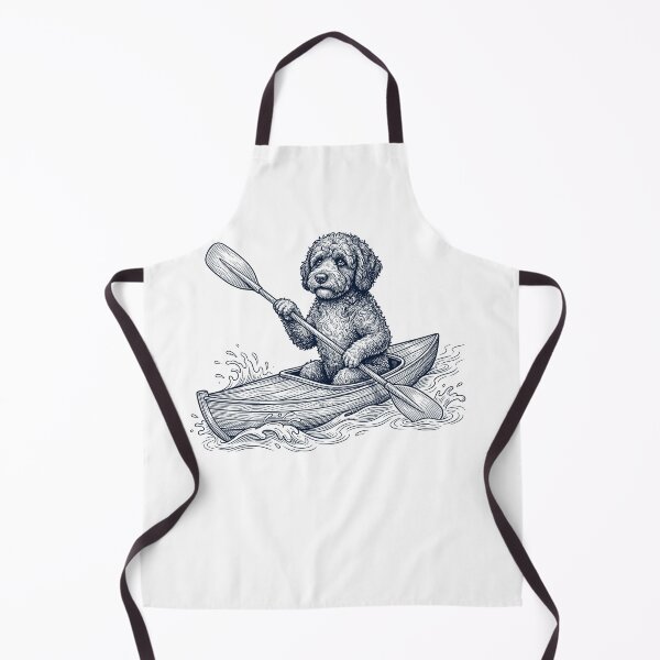 Item preview, Vintage Portuguese Water Dog Kayaking Water Sports Dog Lover designed and sold by DoodleTortle.
